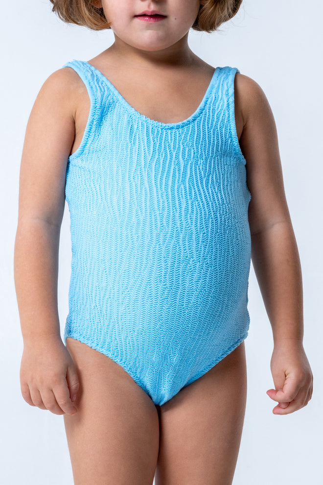 Little Peony Light Blue Crinkle