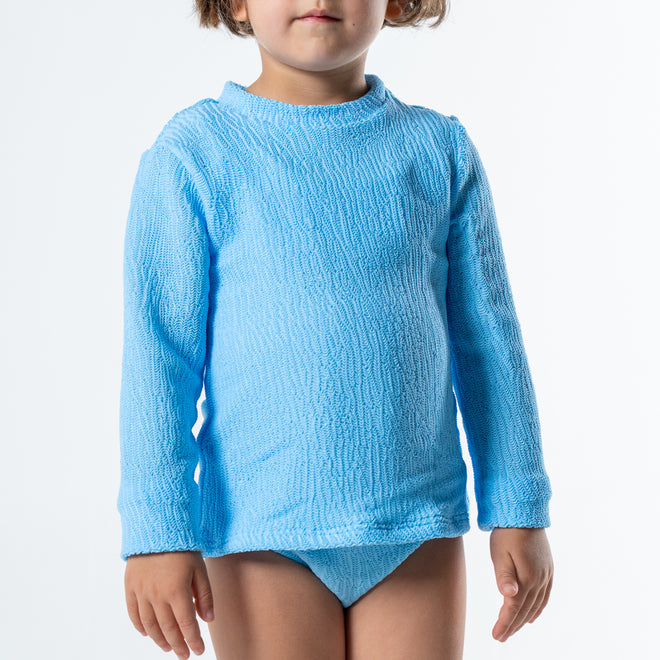 Little Maya Top Light Blue Crinkle