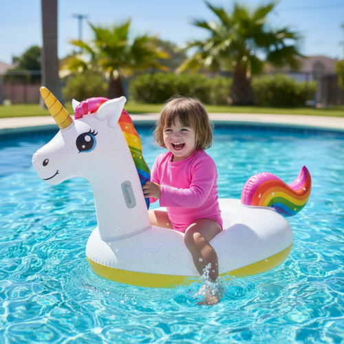 Little Maya Top Pink Crinkle Kids Swim Top