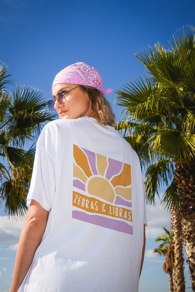 T-shirt Sun Oversized White