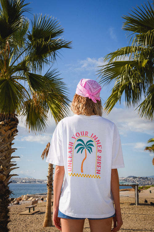 T-shirt Palm Oversized White