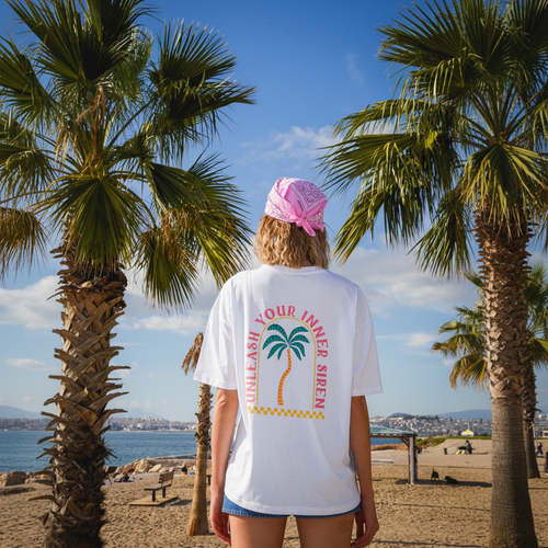 Palm Oversized White T-shirt