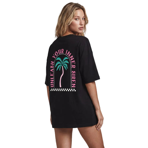 Palm Oversized Black T-shirt
