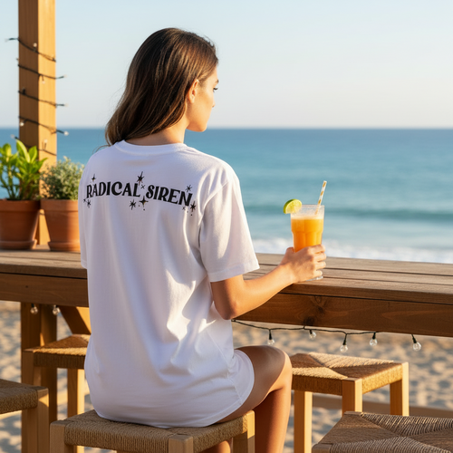 Radical Siren Oversized White T-shirt