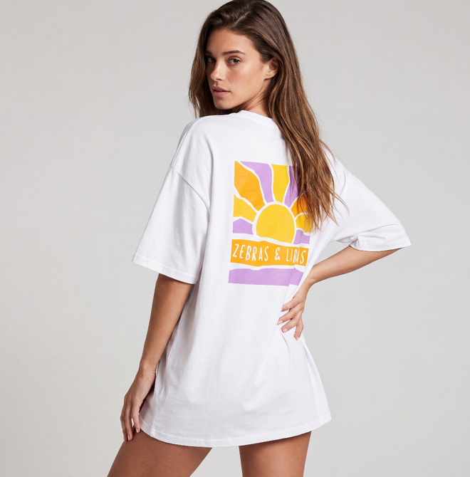 Sun Oversized White T-shirt